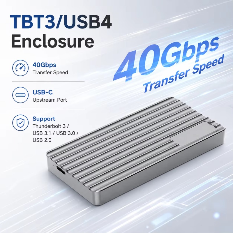 Usb4 40Gbps External Ssd 8Tb - Алюминиевый корпус для M.2 NVMe SSD