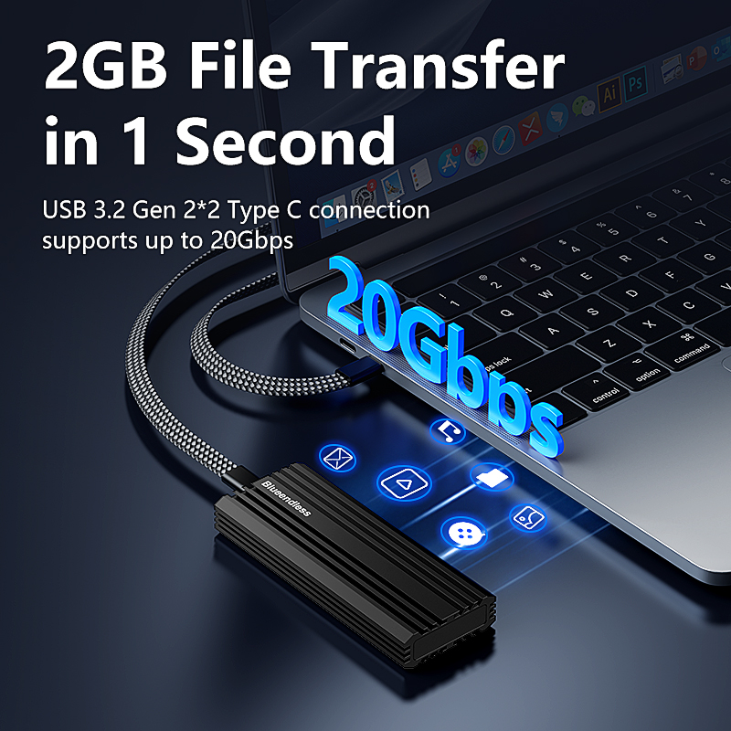 Корпус BLUEENDLESS 20Gbps M.2  – обзор и цена 8Tb M2 Nvme Ssd